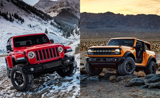 2021 Jeep Wrangler vs Ford Bronco performances